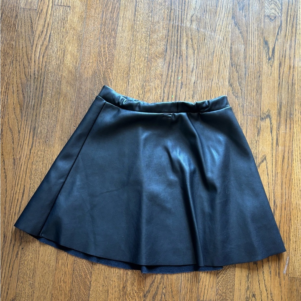 Issac Mizrahi Faux Lather Skirt